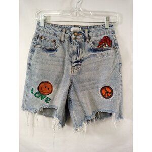Forever 21 Junior's Ron Bass Light Blue Jeans Shorts Size Small